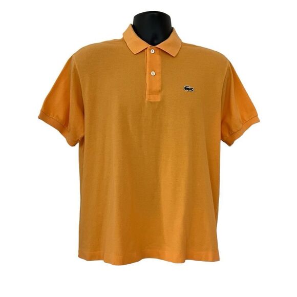 Lacoste Men's Orange Classic Polo Shirt size 5 (Medium) - Picture 3 of 10
